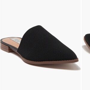 STEVEN NY Black Slip-On Mules